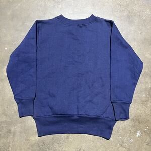NOS Vintage 60s Navy Blank Cotton Kids Sweatshirt